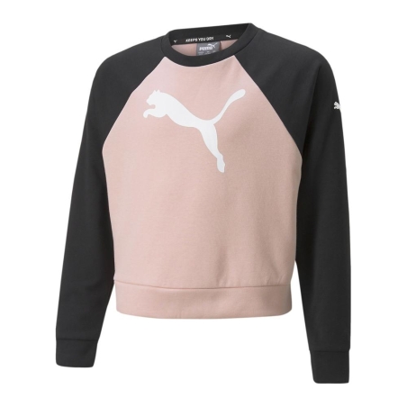 Sweat Rose/Noir Fille Puma Mdrn Spt