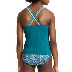 Maillot de bain 2 pièces Bleu Fille Nike Spiderback Tankini