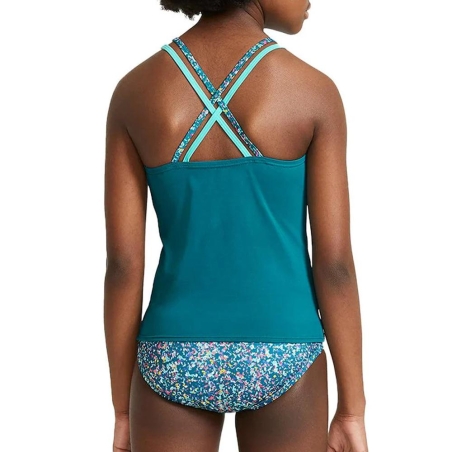 Maillot de bain 2 pièces Bleu Fille Nike Spiderback Tankini