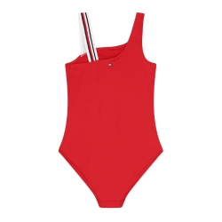 Maillot de Bain Rouge Fille Tommy Hilfiger One Shoulder