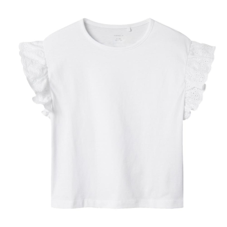 T-Shirt Blanc Fille Name it Rejaline