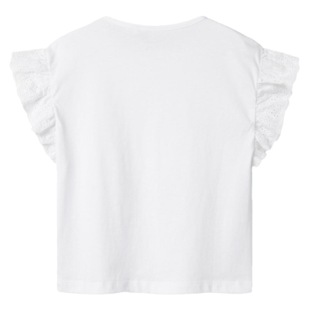 T-Shirt Blanc Fille Name it Rejaline