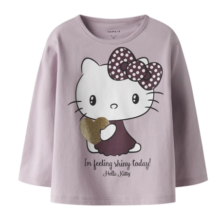 T-Shirt Manches Longues Mauve Fille Name it Fobba