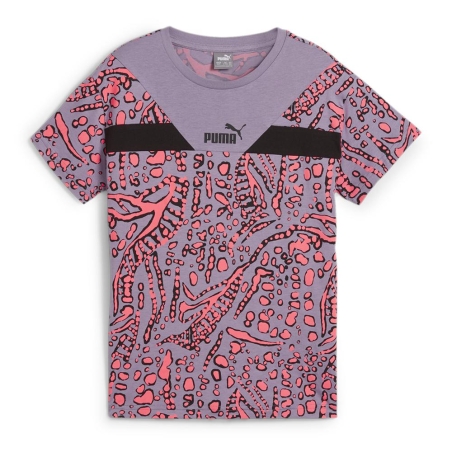 T-shirt Violet/Rose Fille Puma Hypernatu