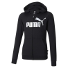 Sweat Zippé Noir Fille Puma Essential Logo Full