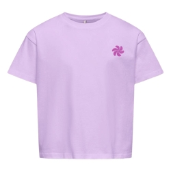 T-shirt Mauve Fille Kids Only Sun-veras Flower