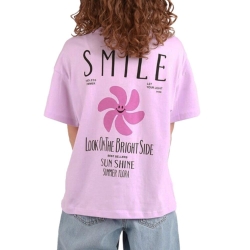 T-shirt Mauve Fille Kids Only Sun-veras Flower
