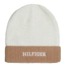 Bonnet Blanc/Marron Fille Tommy Hilfiger Beanie