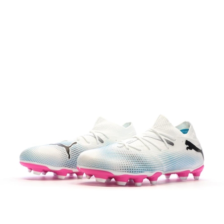 Chaussures de Football Blanc/Rose Garçon Puma Future 7 Match