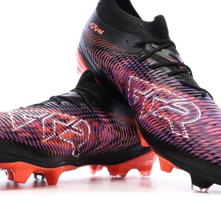 Chaussures de football Noir/Violet Garçon Puma Future 8 Match Fg/ag
