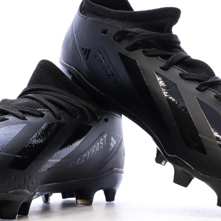 Chaussures de football Noires Garçon Adidas X Crazyfast