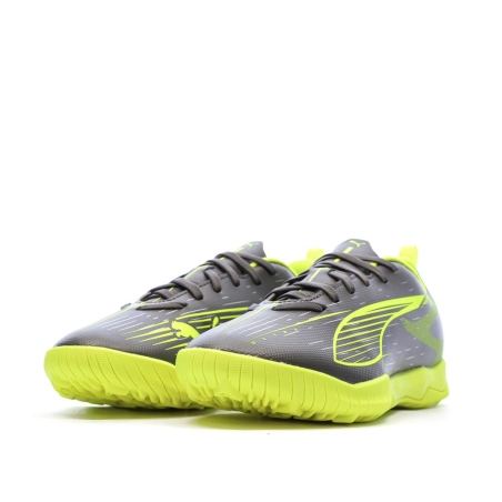 Chaussures de football Gris/Vert Garçon Puma Ultra 5 Play
