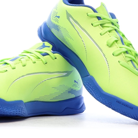 Chaussures de futsal Jaune Fluo/Bleu Garçon Puma Ultra 5 Play