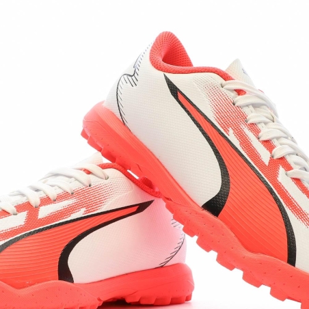 Chaussures de Football Blanc/Rose Garçon Puma Ultra Play