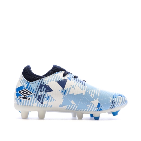 Chaussures de Football Bleu/Blanc Garçon Umbro For FG