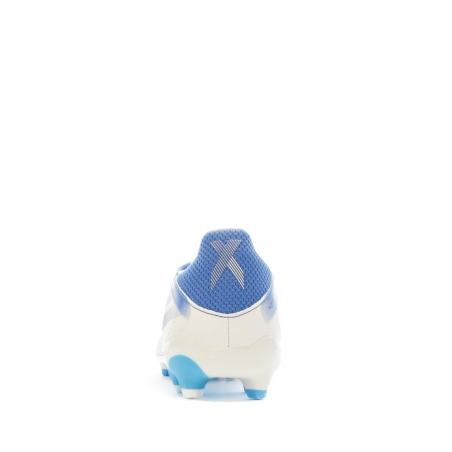 Chaussures de Football Blanche/Bleu Garçon Adidas X Speedflow.3 Mg J