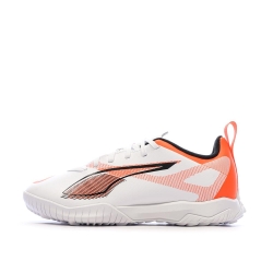 Chaussures de football Blanches/Oranges Garçon Puma Ultra 5 Play