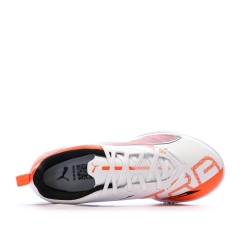 Chaussures de football Blanches/Oranges Garçon Puma Ultra 5 Play