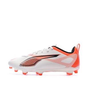 Chaussures de Foot Blanc/Orange Junior Puma Ultra 5 Play FG/AG