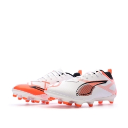 Chaussures de Foot Blanc/Orange Junior Puma Ultra 5 Play FG/AG