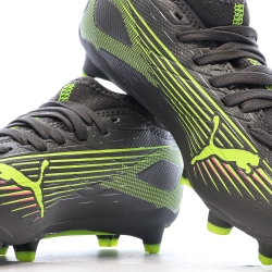 Chaussures de Foot Gris/Jaune Junior Puma Ultra 5 Match FG/AG