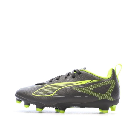 Chaussures de Foot Gris/Jaune Junior Puma Ultra 5 Play FG/AG Jr