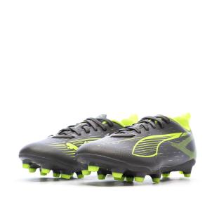 Chaussures de Foot Gris/Jaune Junior Puma Ultra 5 Play FG/AG Jr