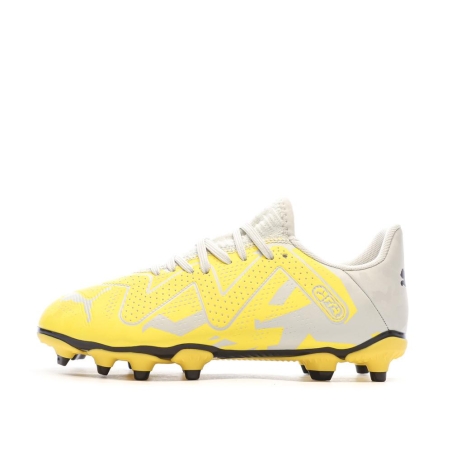 Chaussures de Foot Jaune/Gris Garçon Puma Future Play FG/AG