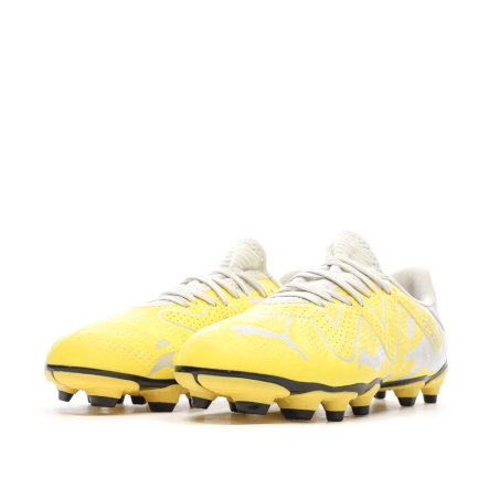 Chaussures de Foot Jaune/Gris Garçon Puma Future Play FG/AG