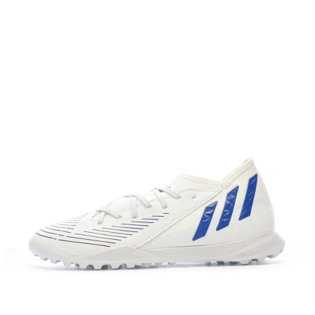 Chaussures football Blanc/Bleu Garçon Adidas Predator Edge.3