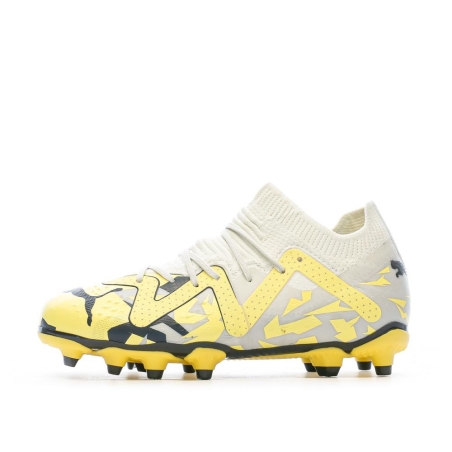Chaussures de foot Gris/Jaune Enfant Puma Future Match FG