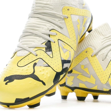 Chaussures de foot Gris/Jaune Enfant Puma Future Match FG