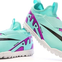 Chaussures de Football Turquoise Junior Nike Jr Zoom Vapor 15 Academy TF