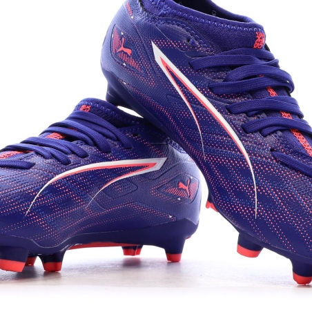 Chaussures de Foot Violet Junior Puma Ultra 5 Match FG/AG