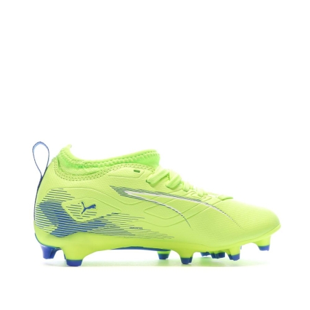 Chaussures de Foot Jaune Fluo Junior Puma Ultra 5 Match FG/AG