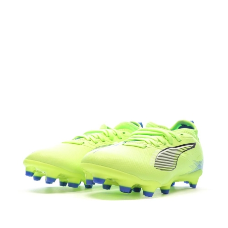 Chaussures de Foot Jaune Fluo Junior Puma Ultra 5 Match FG/AG