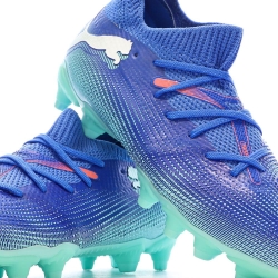 Chaussures de Foot Bleues Enfant Puma Future 7 Match FG/AG