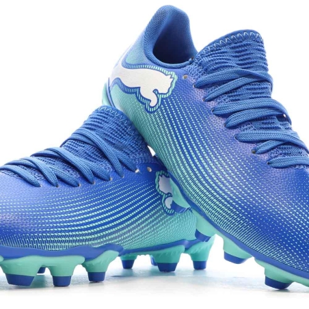 Chaussures de football Bleu Garçon Puma Future 7 Play FG/AG