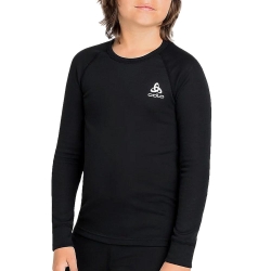 T-shirt Thermique Noir Enfant Odlo Active Warm Eco Kid