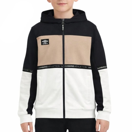 Sweat Marine/Blanc Garçon Umbro Prt Fz