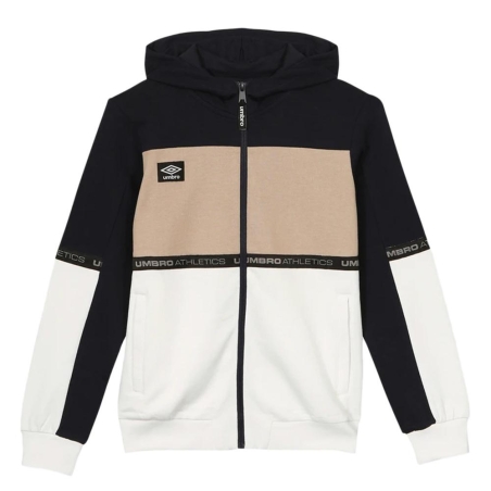 Sweat Marine/Blanc Garçon Umbro Prt Fz