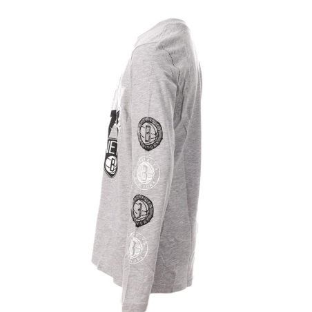 T-shirt Manches Longues Gris Garçon Busy NBA BROOKLYN NETS