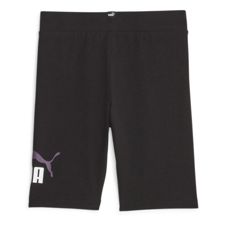 Short Noir Fille Puma Logo Tight