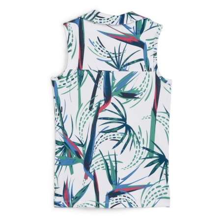 Polo de Golf Blanc/Vert Fille Puma Paradise