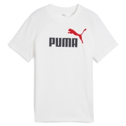 T-shirt Blanc Garçon Puma Ess 2 Color No.1 Log