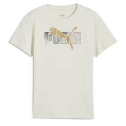 T-Shirt Blanc Garçon Puma Holiday
