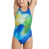 Maillot de bain 1 pièce Bleu/Vert Fille Arena Pro Placement