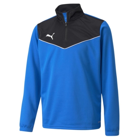 Sweat 1/4 de zip Noir/Bleu Garçon Puma Indrise