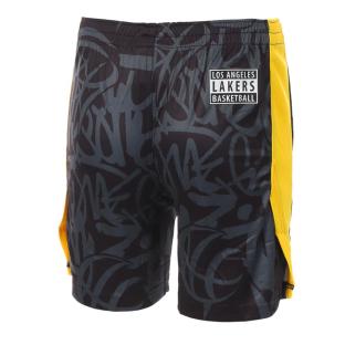 Short de Basketball Noir/Jaune Garçon NBA Los Angeles Lakers