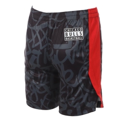 Short de Basketball Gris/Rouge Garçon NBA Chicago Bulls
